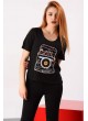 Vosvos İşlemeli Siyah T-shirt