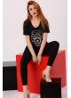 Vosvos İşlemeli Siyah T-shirt