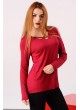 Çapraz İpli Yaka Kırmızı Bluz