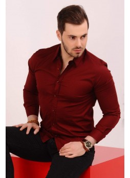 Bordo Basic Gömlek
