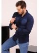 Desenli Lacivert Kot Gömlek
