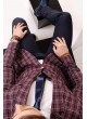 Koyu Bordo Çizgili Blazer
