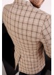 Kahve Çizgili Blazer Ceket