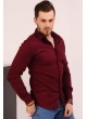 Kabartma Desenli Bordo Gömlek