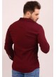 Kabartma Desenli Bordo Gömlek