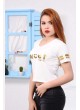 Sweet Altın Baskılı Beyaz T-shirt