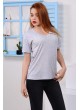 V Yaka Gri T-shirt