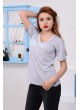 V Yaka Gri T-shirt