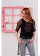 Arka Uzun Tül Siyah Bluz