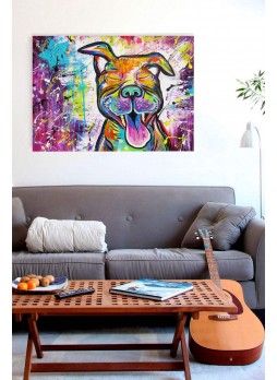 Modern Sanat Köpek Kanvas Tablo
