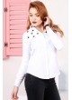 Omuz Taşlı Beyaz Gömlek