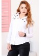 Omuz Taşlı Beyaz Gömlek
