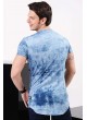 Armalı desenli Açık Mavi T-Shirt
