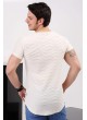 Fermuarlı Cep Krem T-Shirt