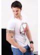 Kuru Kafa Baskılı Beyaz T-Shirt