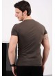 Kuru Kafa Baskılı Haki T-Shirt