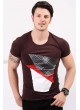 Ön Baskılı Bordo T-shirt