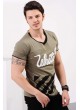 Baskılı Haki T-shirt