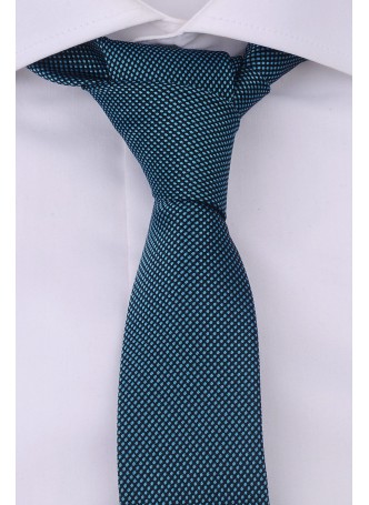 Desenli Turkuaz Kravat