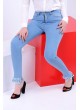 Püskül Paça Açık Mavi Denim