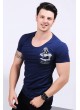 Darth Vader Baskılı Lacivert T-shirt