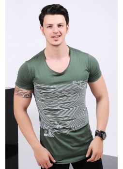 Çift Yön Baskılı Yeşil T-shirt
