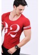 32 Baskılı Kırmızı T-shirt