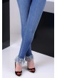 Püskül Paça Mavi Denim