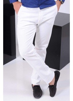 Klasik Cep Beyaz Denim