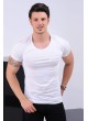 Kesik Cep Beyaz T-shirt