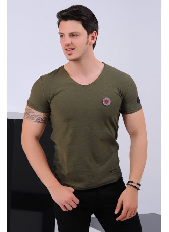 Bomb Armalı Haki T-shirt