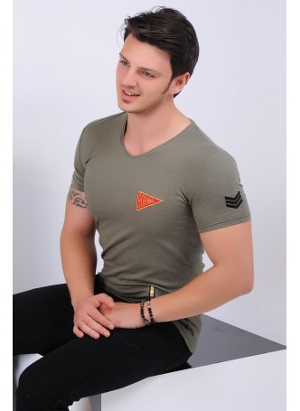 Armalı Haki T-shirt