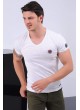 Bomb Armalı Beyaz T-shirt