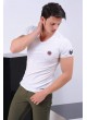 Bomb Armalı Beyaz T-shirt