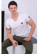 Bomb Armalı Beyaz T-shirt