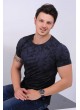 Desenli Lacivert T-shirt