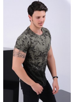 Desenli Yeşil T-shirt