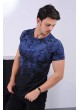Desenli Mavi T-shirt