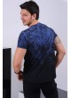Desenli Mavi T-shirt