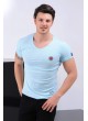 Bomb Armalı Açık Mavi T-Shirt