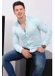 Nİlyeşili Beyaz Çizgili Gömlek