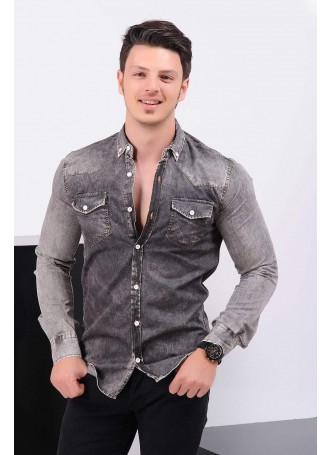 Çift Cep Füme Gömlek