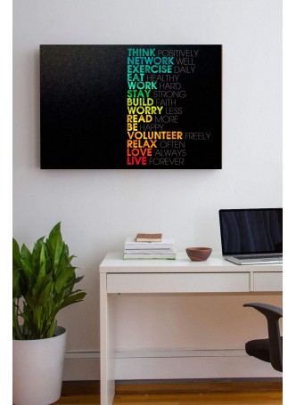 Motivasyon Kanvas Tablo