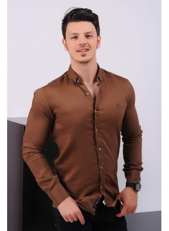 Basic Açık Kahve Gömlek