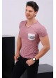 Desenli Cep Bordo T-Shirt