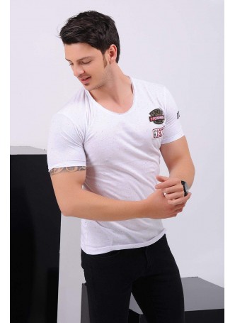 Armalı Beyaz T-Shirt