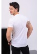 Siyah Baskı Desenli Beyaz T-Shirt