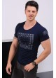 Life Baskılı Lacivert T-Shirt