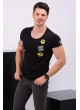 Emoji Armalı Siyah T-Shirt