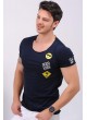 Emoji Armalı Lacivert T-Shirt